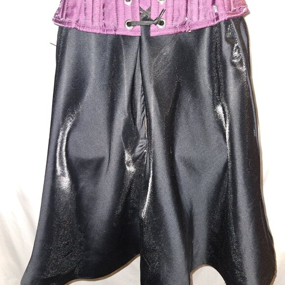 New MED A-line SKIRT Retro Rockabilly Stunning Iridescent Silk - Picture 5 of 15